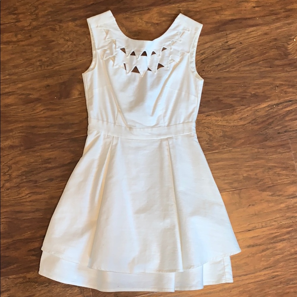 Structured off white dress